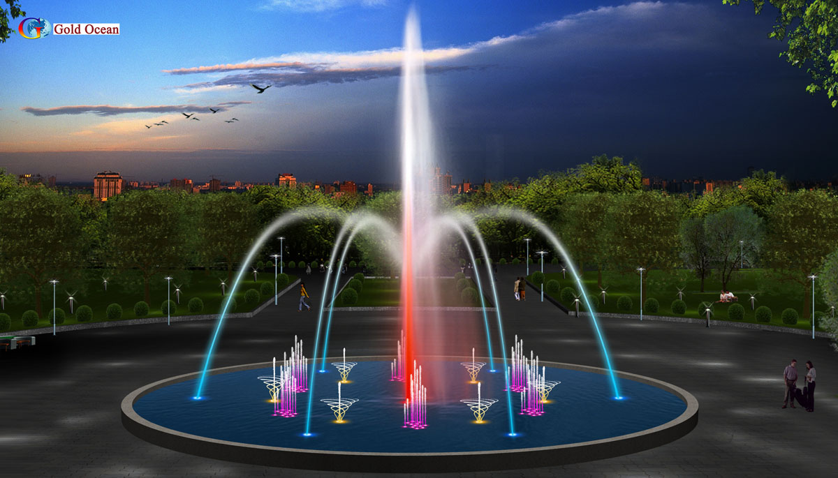 Dia.25m Pond Music Dancing Fountain