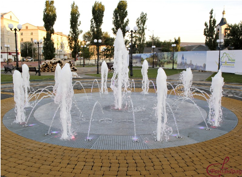 Round Shape Outdoor Interactive Floor Fountain