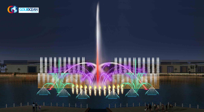2021 New Design 30*14m Floating Fountain