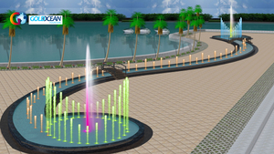 80*2m Running and Dancing Water Fountain